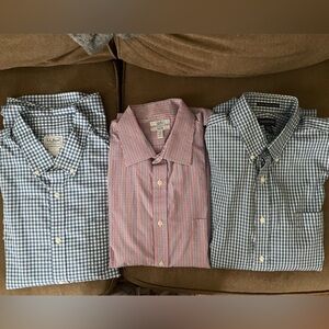 L.L. Bean, Land’s End, Croft & Barrow Men's Dress Shirts - Red, Blue, white